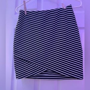 Black & White Striped Skirt